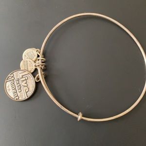Alex & Ani Silver "Live in the Moment" Bracelet